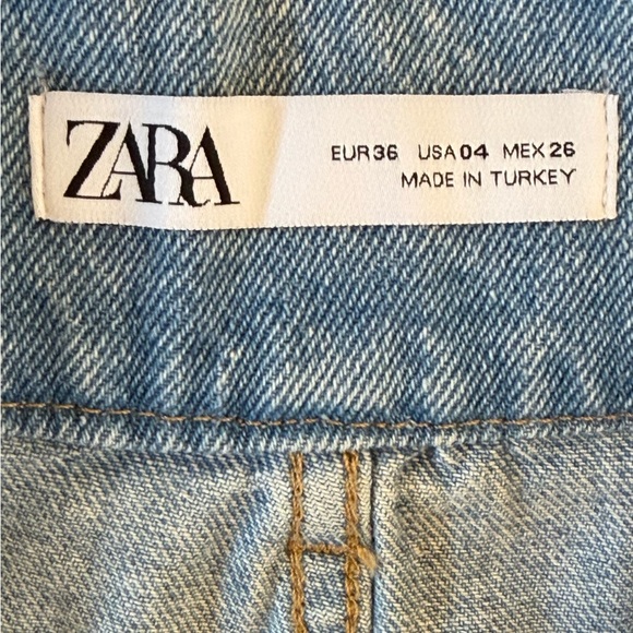 NWT Zara Women's High Rise Light Blue Denim Shorts - Picture 10 of 11